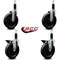 Service Caster 6'' Phenolic Wheel Swivel 1-1/8'' Expand Stem Caster Set 2 Brakes, 4PK SCC-EX20S615-PHS-2-PLB-2-118 - alternate 2